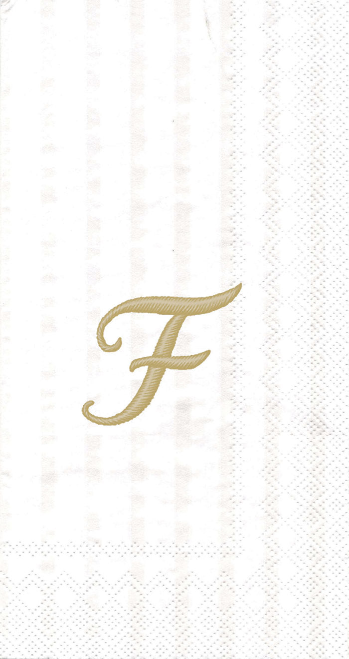 Toalla de invitados Stripes Again Monogram F Cream
