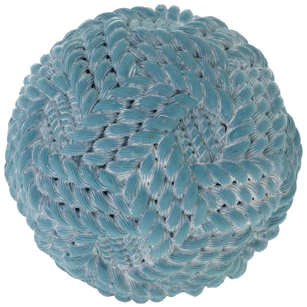Pelota de cuerda azul clara de 4 pulgadas de diámetro