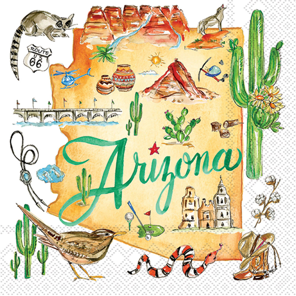 Servilleta de cóctel de la colección del estado de Arizona