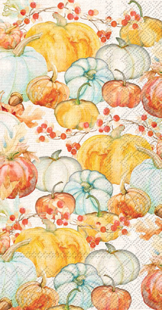 Toalla de invitados con calabazas de acuarela