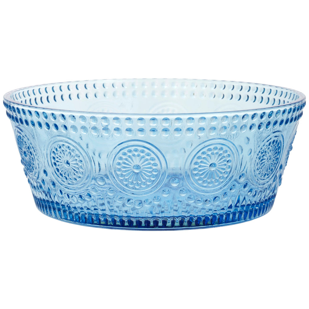 Cuenco grande de cristal Codi azul cielo