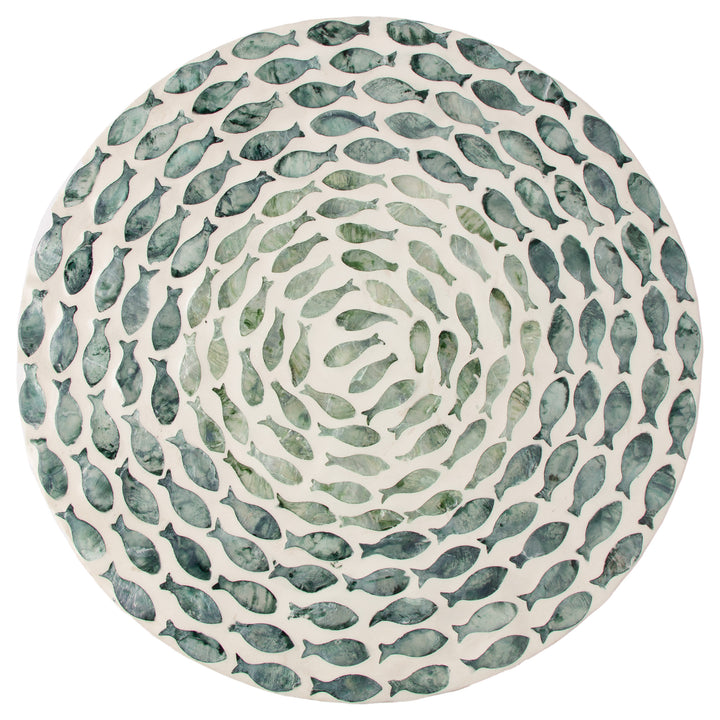 Mother Of Pearl Swirling Fish Lazy Susan