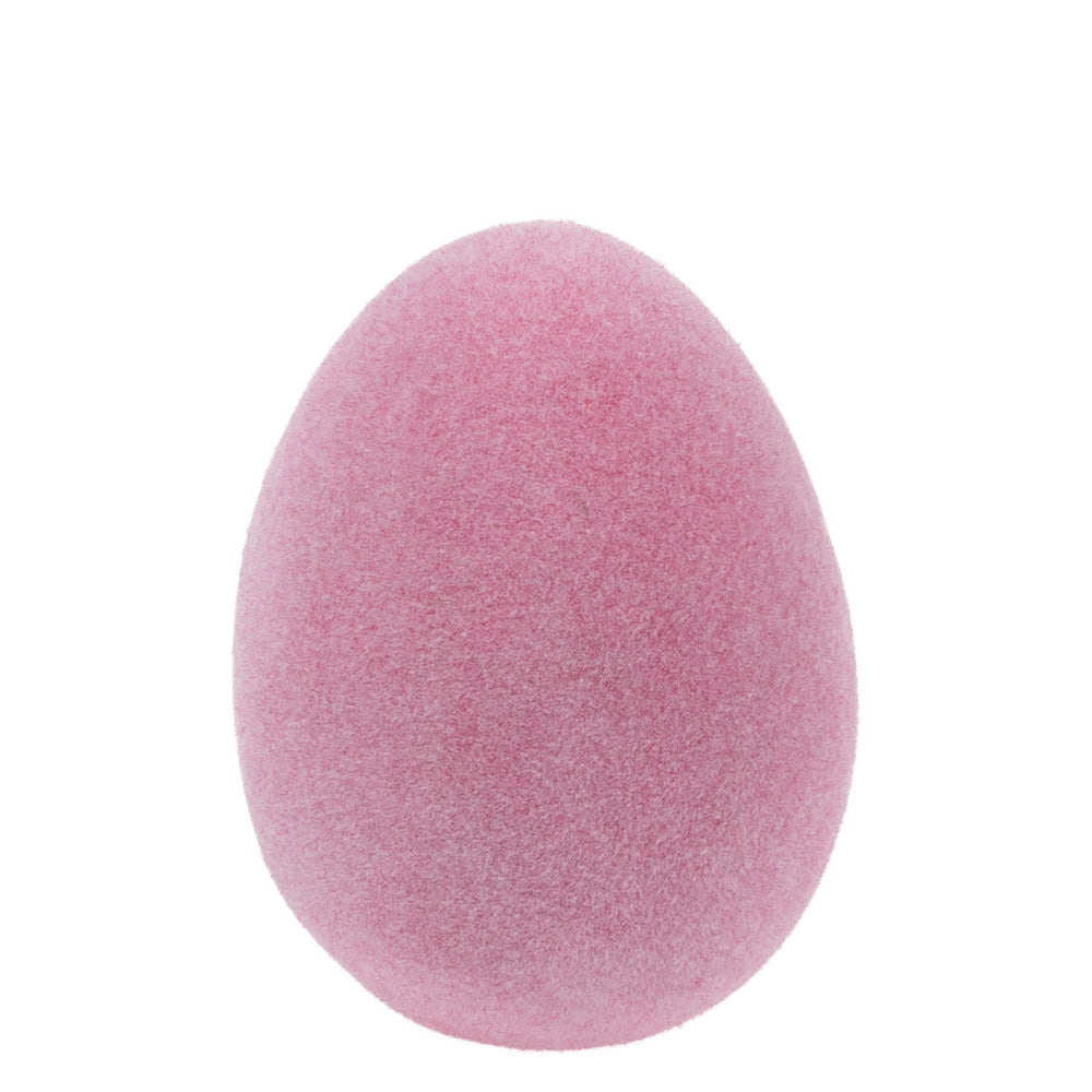 Huevo flocado rosa pequeño