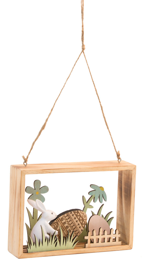 Caja de sombras de conejito y huevo de Pascua