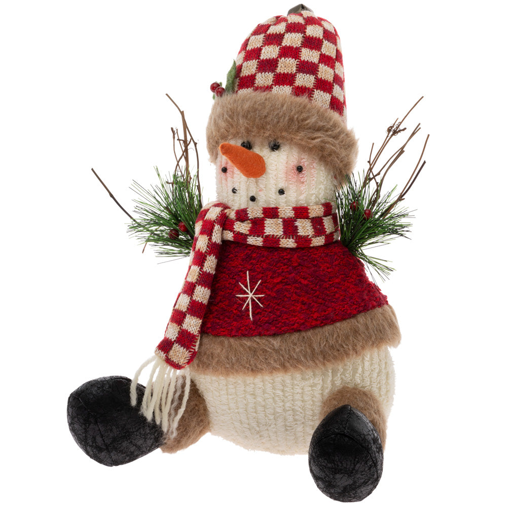 Gorro de muñeco de nieve con brazo de ramita de Lem