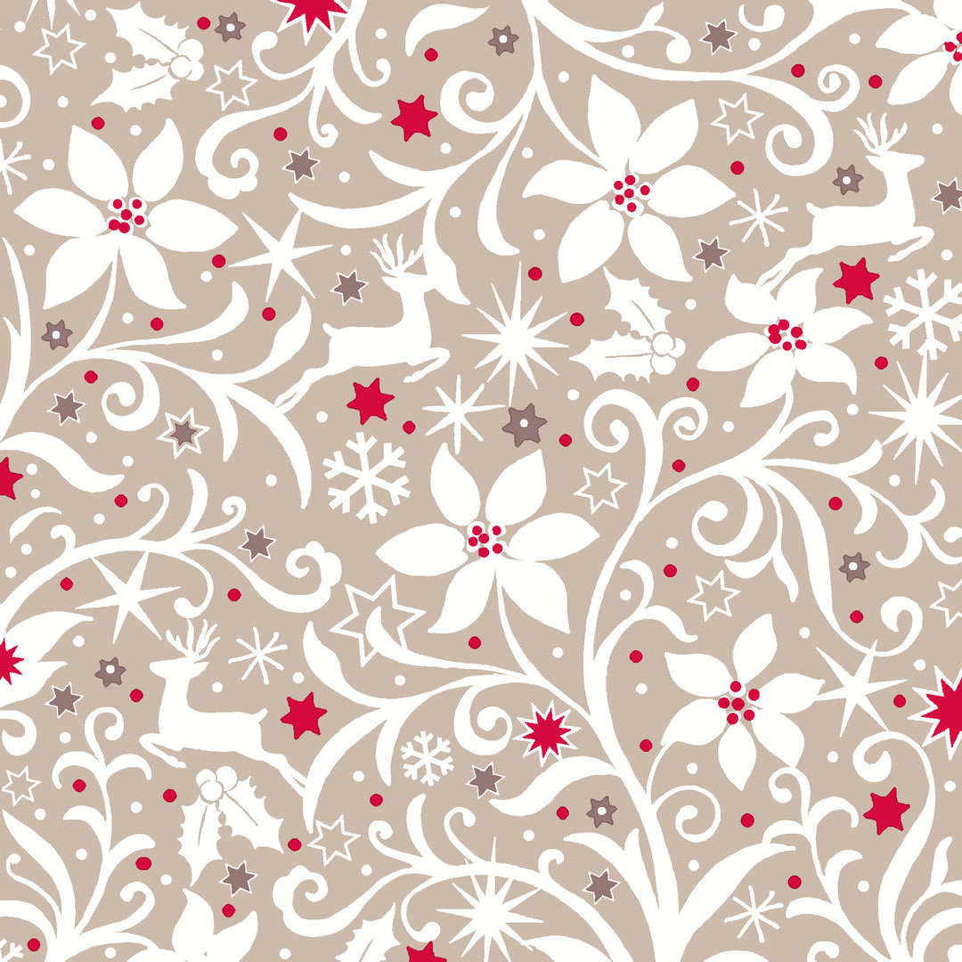 Golden Christmas Cocktail Napkin