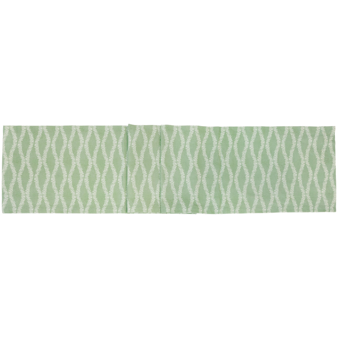 Camino de mesa con hojas y tallos