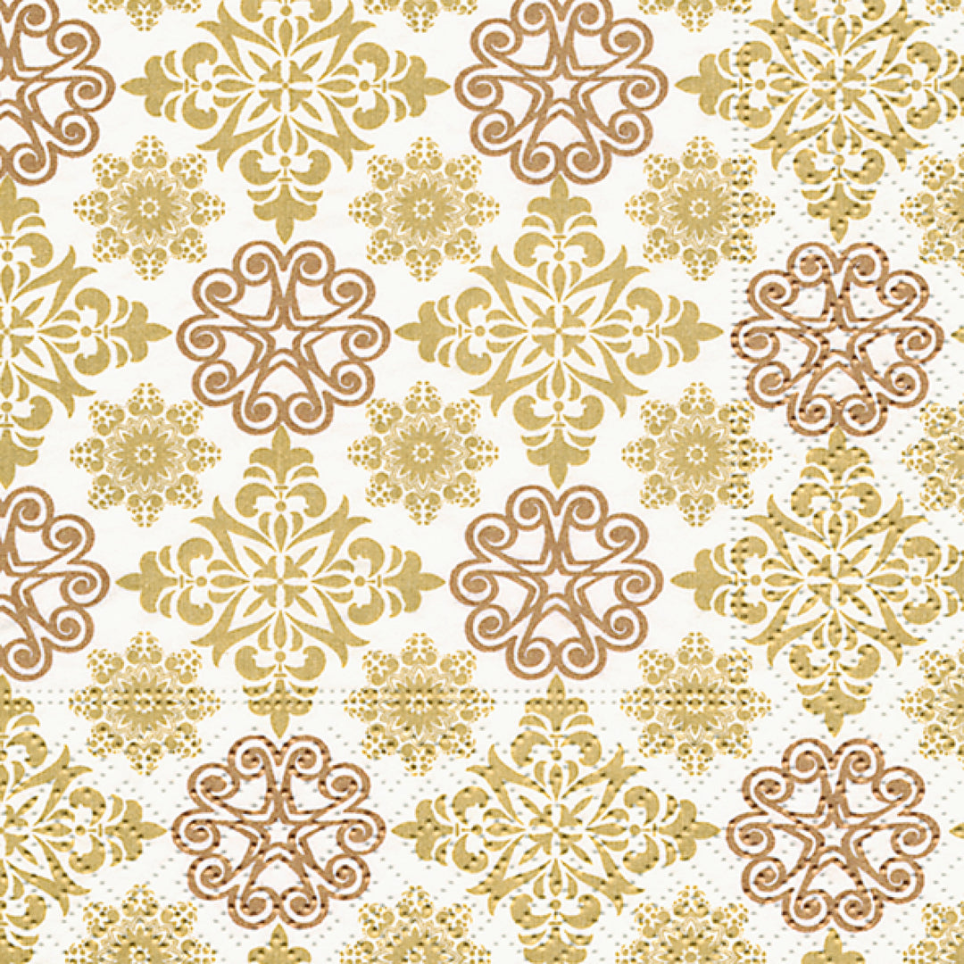 Ornament Cocktail Napkin Gold