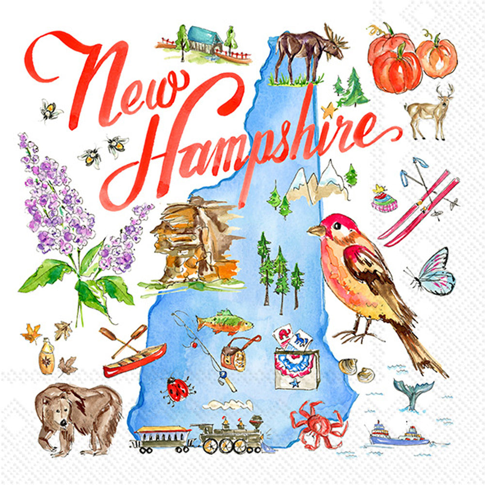 Servilleta de cóctel de la colección del estado de New Hampshire