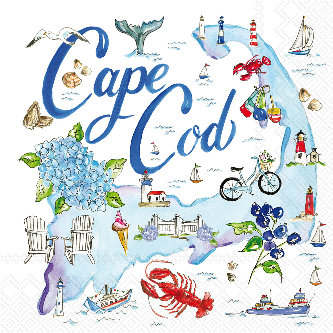 Servilletas de cóctel de la colección estatal de Cape Cod