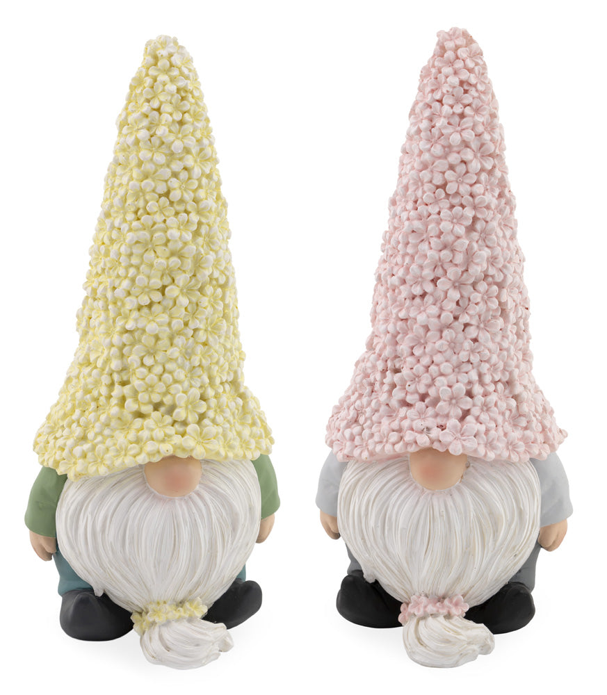 Gnomos con sombrero de margarita (juego de 2)