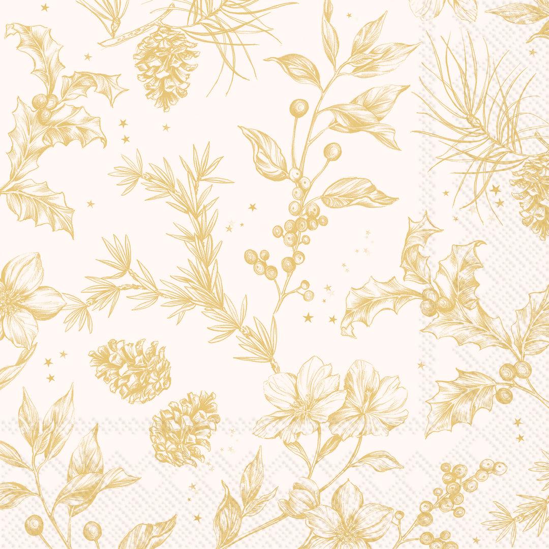 Elodie Cream Cocktail Napkin