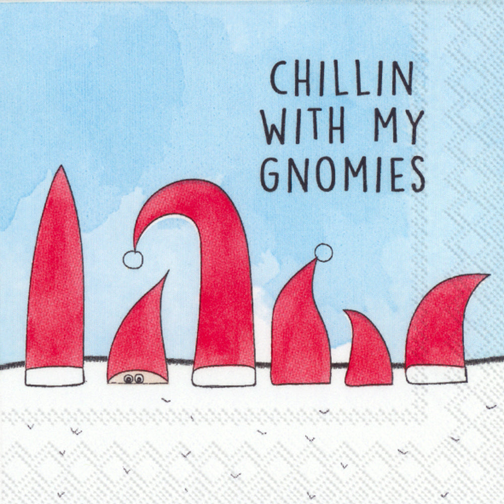 Servilleta de cóctel Chillin With My Gnomies