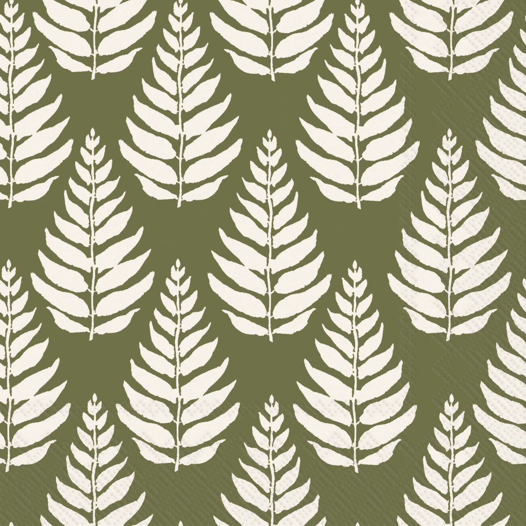 Autumn Trees Green Cocktail Napkin