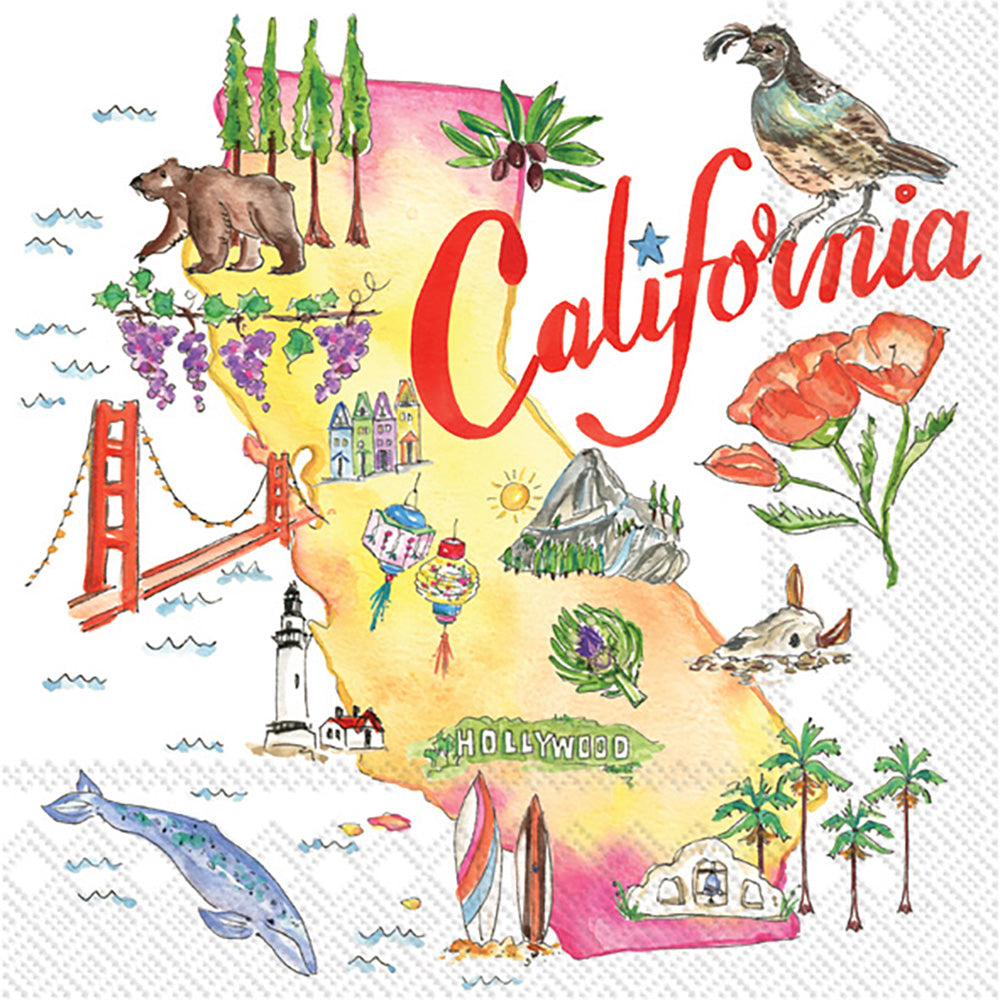 Servilleta de cóctel de la colección del estado de California