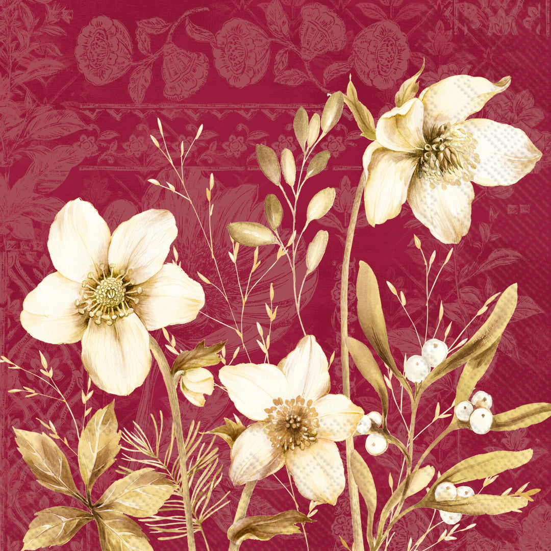 Lorrain Red Cocktail Napkin