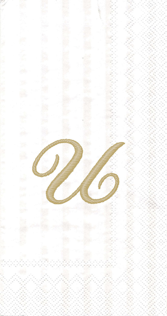 Toalla de invitados Stripes Again Monogram U Cream
