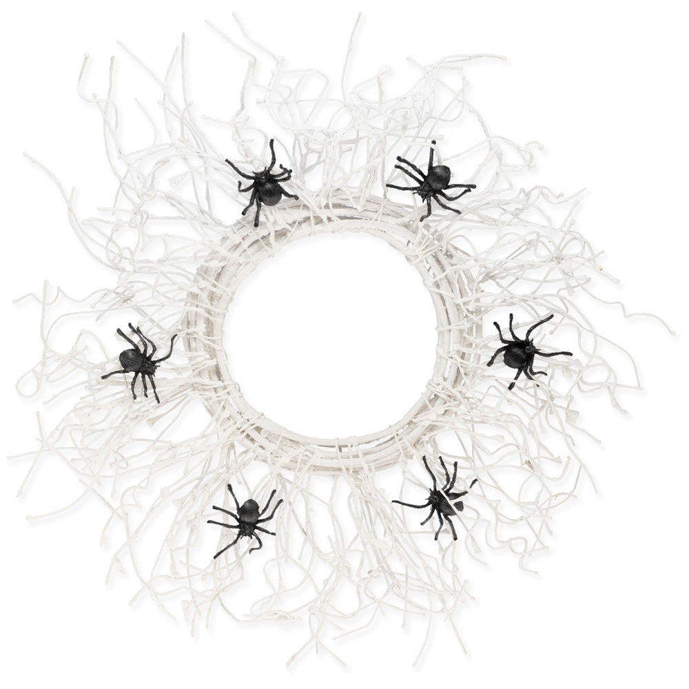 Corona de telaraña blanca