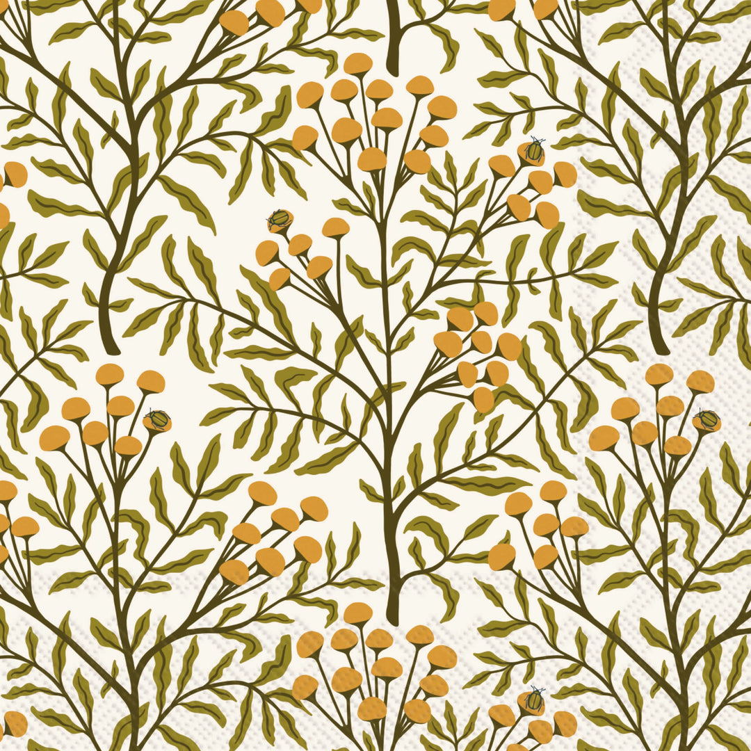 Autumn Acorn Tansy Cocktail Napkin