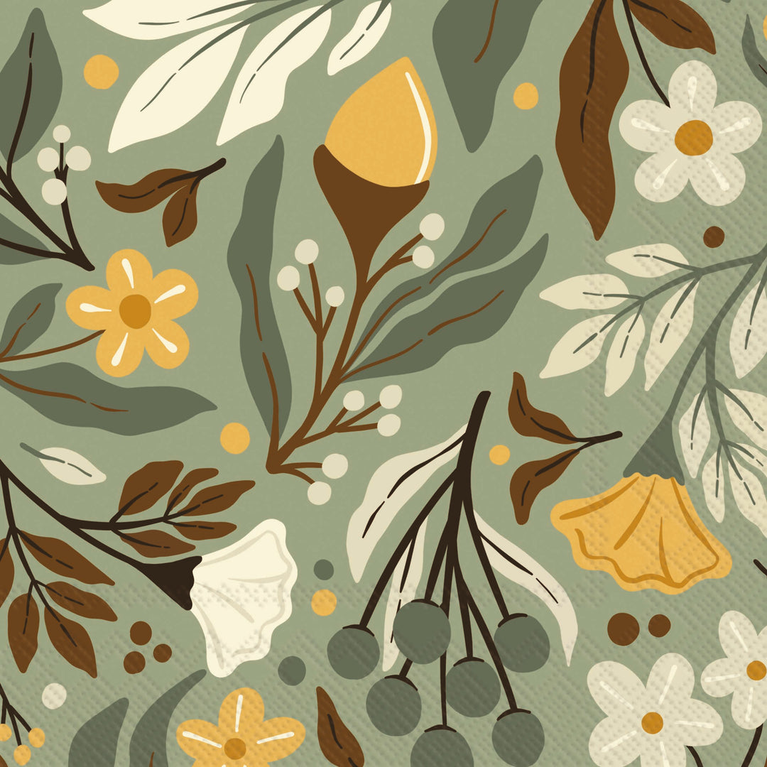 Autumn Acorn Cocktail Napkin