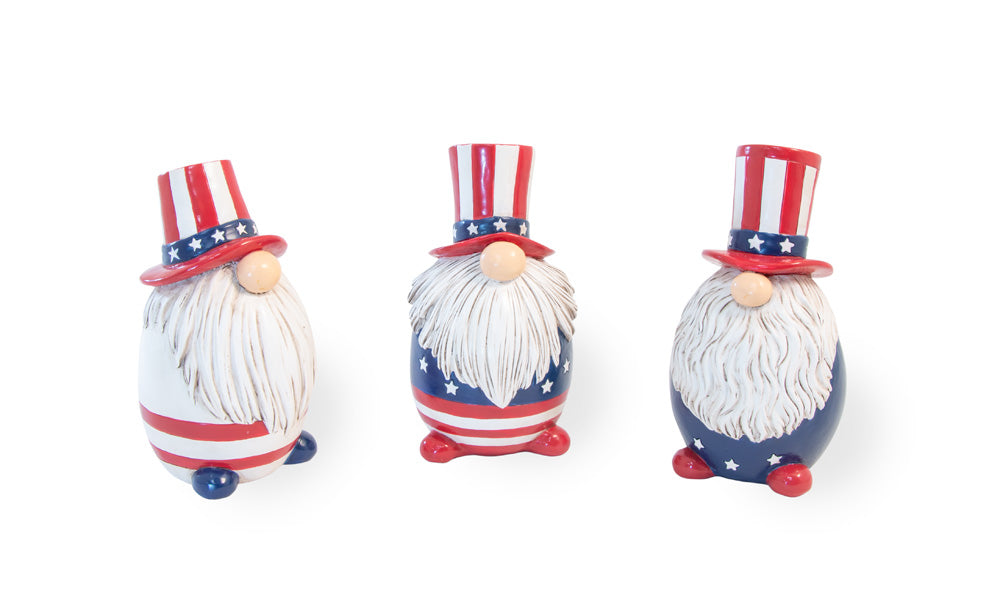 Gnomos patrióticos (juego de 3)