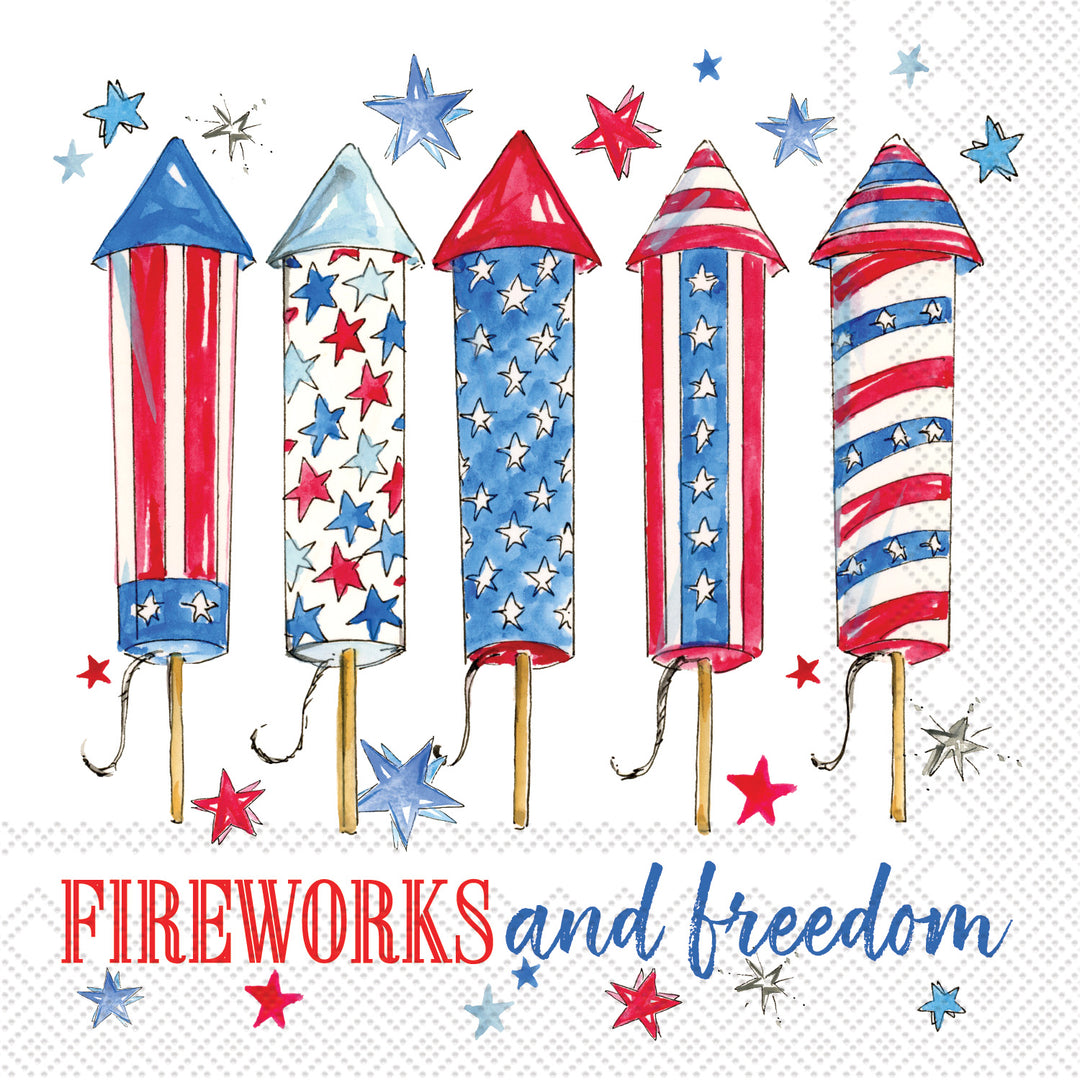 Fireworks &amp; Freedom Cocktail Napkin