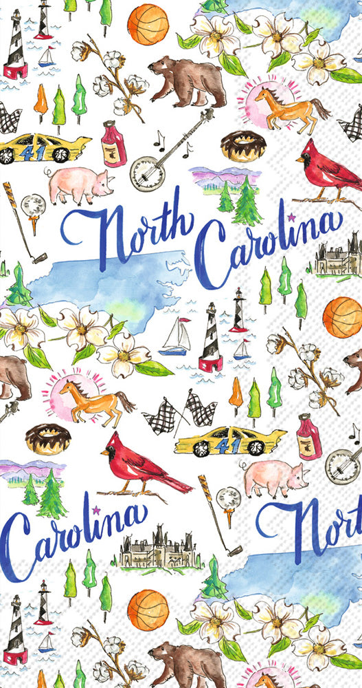 Toalla de invitados de la colección del estado de Carolina del Norte