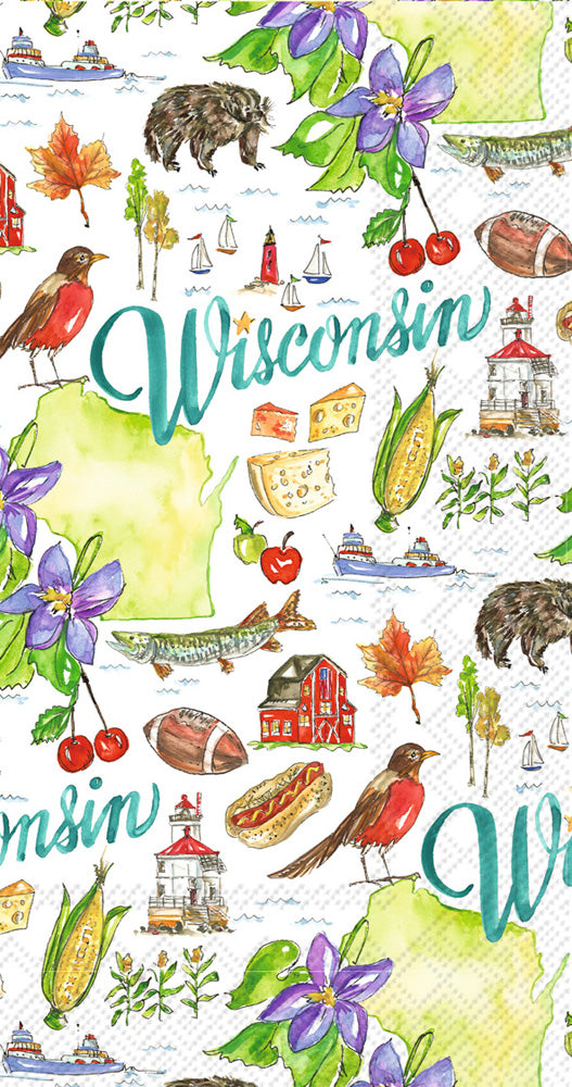Toalla de invitados de la colección del estado de Wisconsin