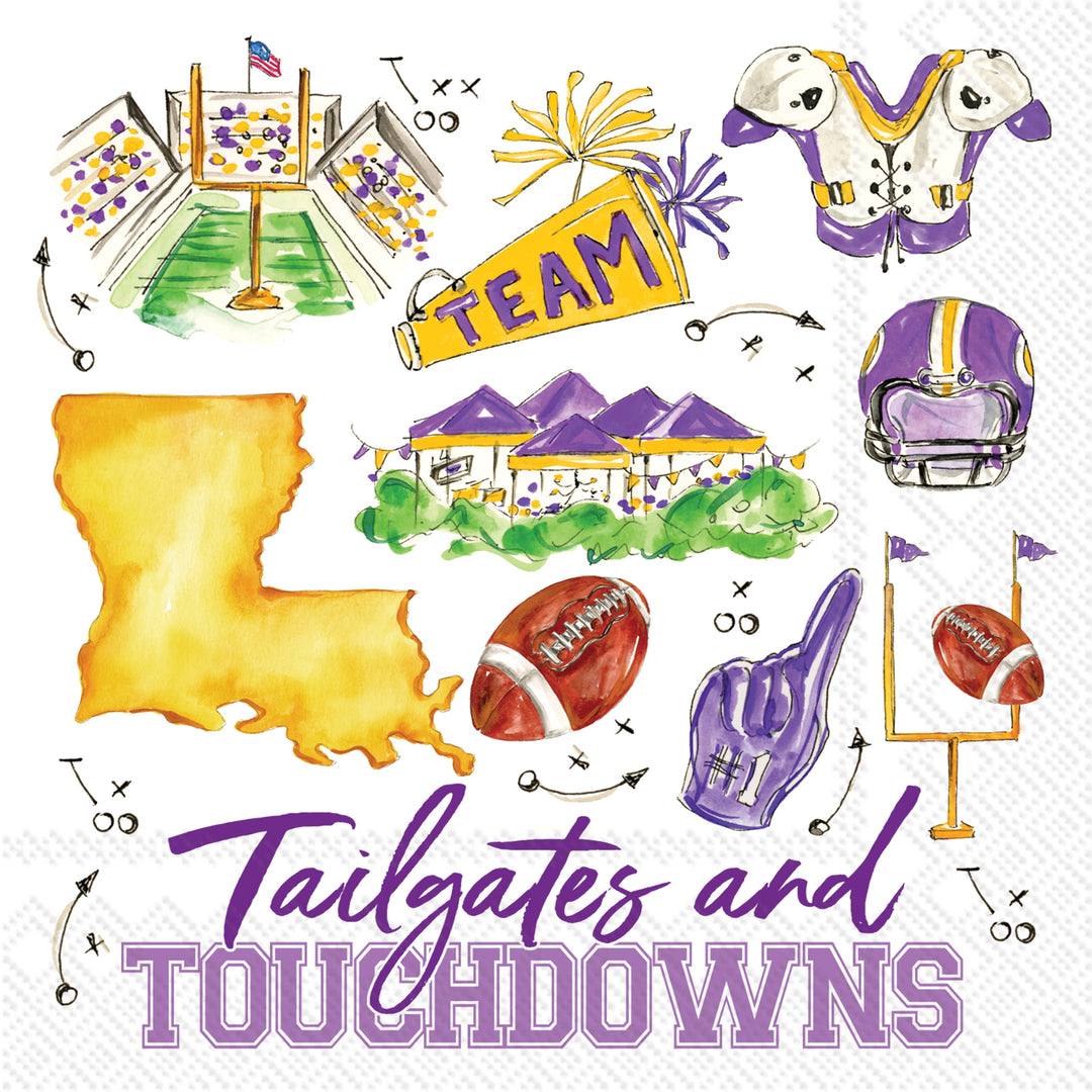 Baton Rouge LA Pep Rally Cocktail Napkin