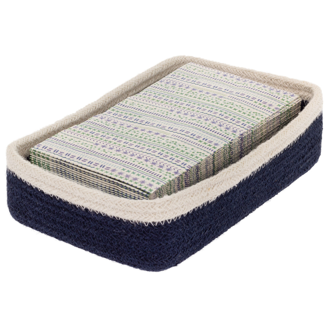 Navy Jute Caddy Guest