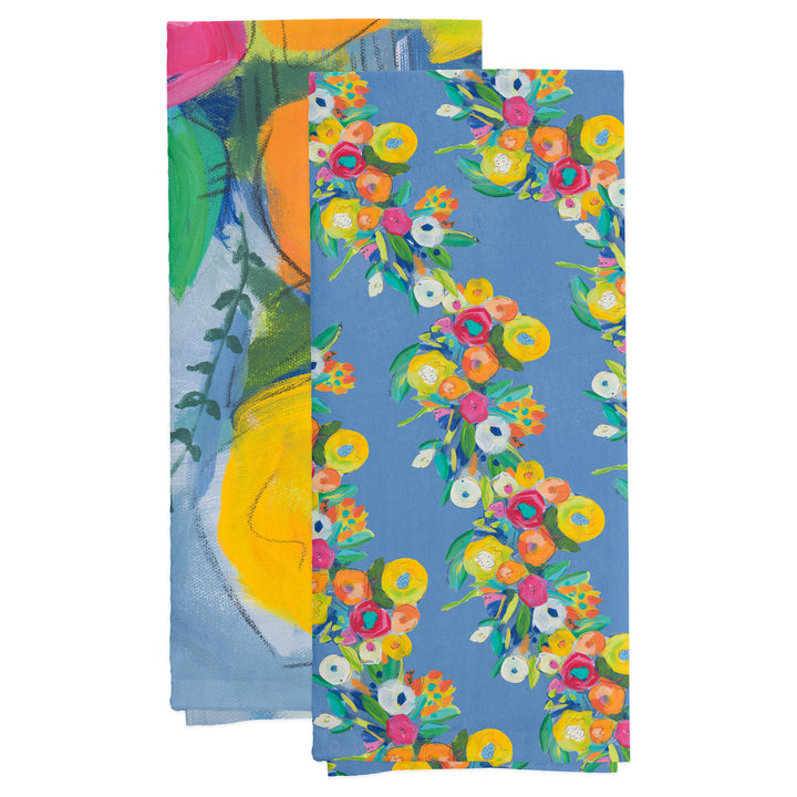 Cheerful Blossoms Tea Towels (Set of 2)