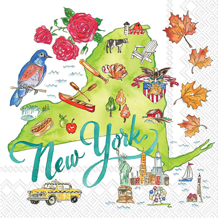 Servilleta de cóctel de la colección del estado de Nueva York
