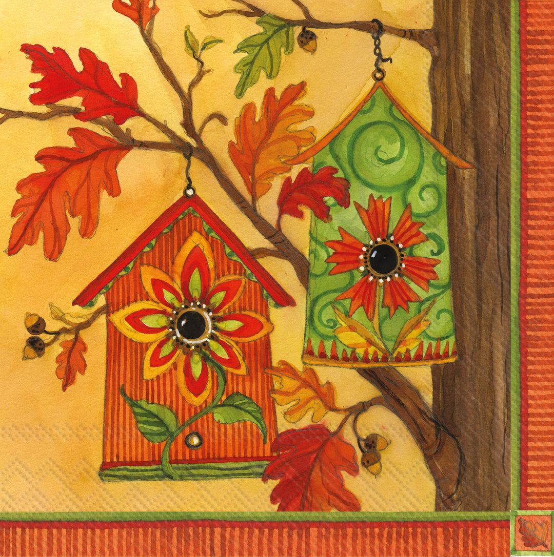 Calico Birdhouses Lunch Napkin