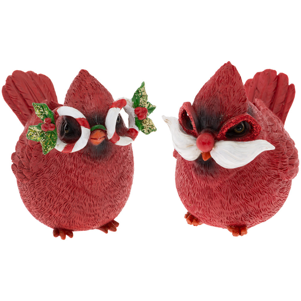 Dúo de cardenales navideños (juego de 2)