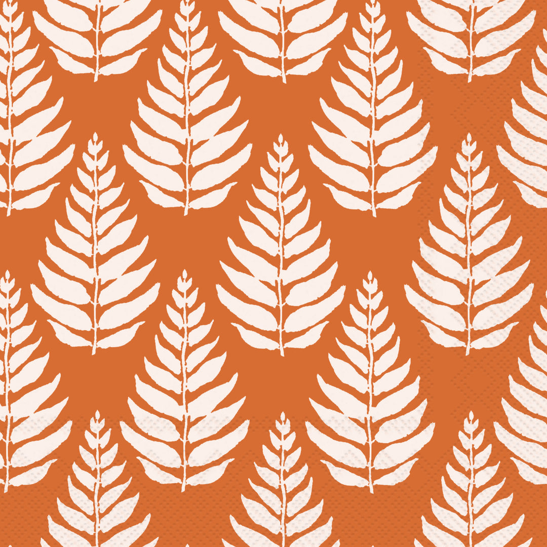 Autumn Trees Orange Lunch Napkin