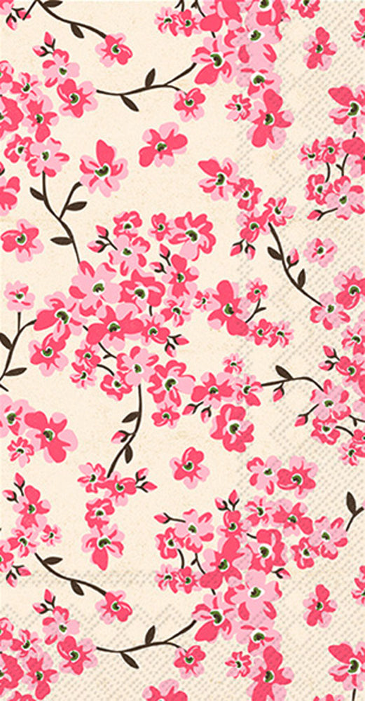 Toalla de invitados con estampado de flores de cerezo