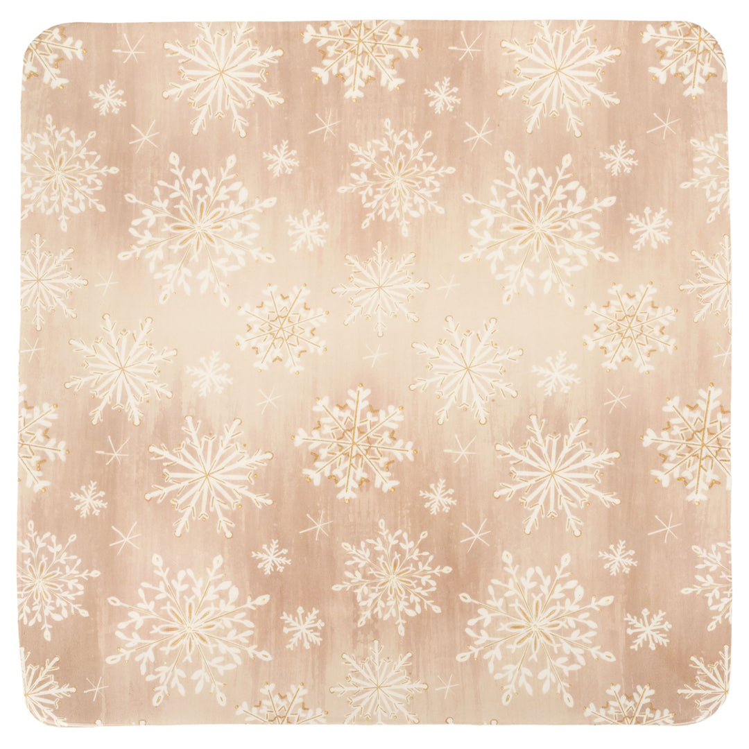 Gilded Snowflake Square Platter