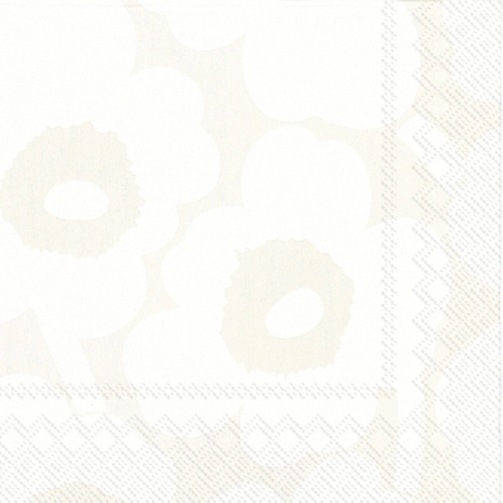 Servilleta Lunch Unikko blanco gris