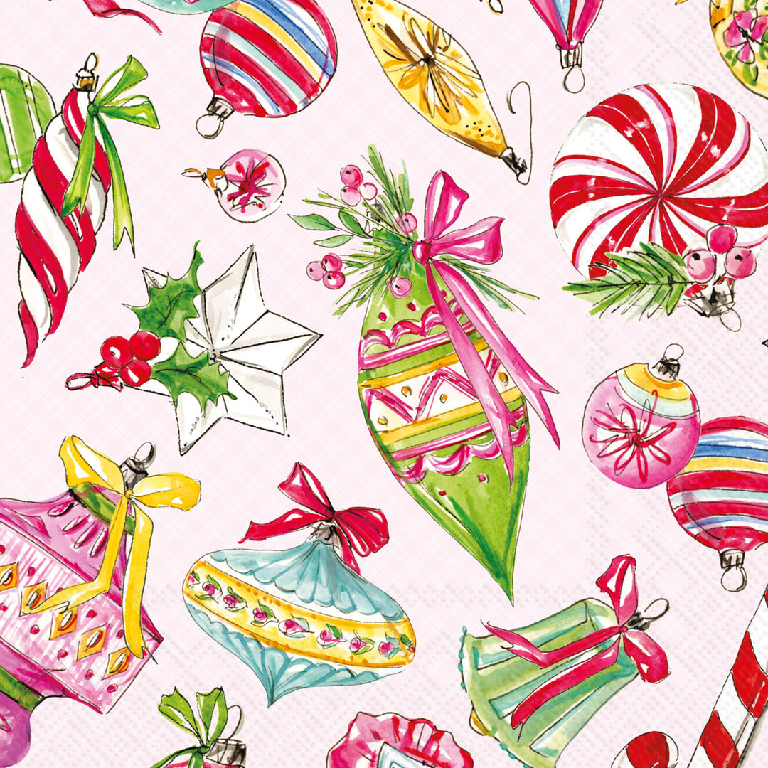 Vintage Ornaments Cocktail Napkin