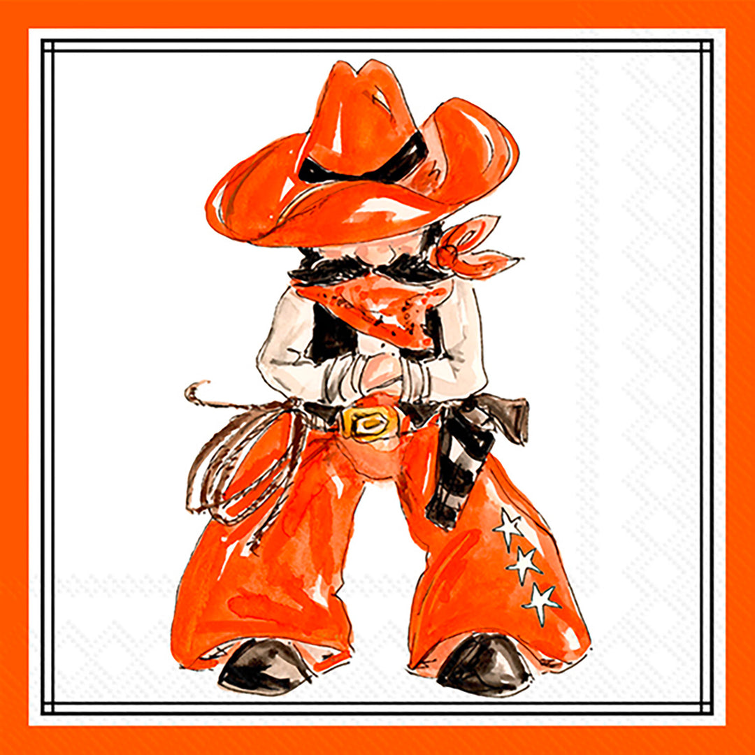 Servilleta de cóctel naranja Cowboy Hometown Pride
