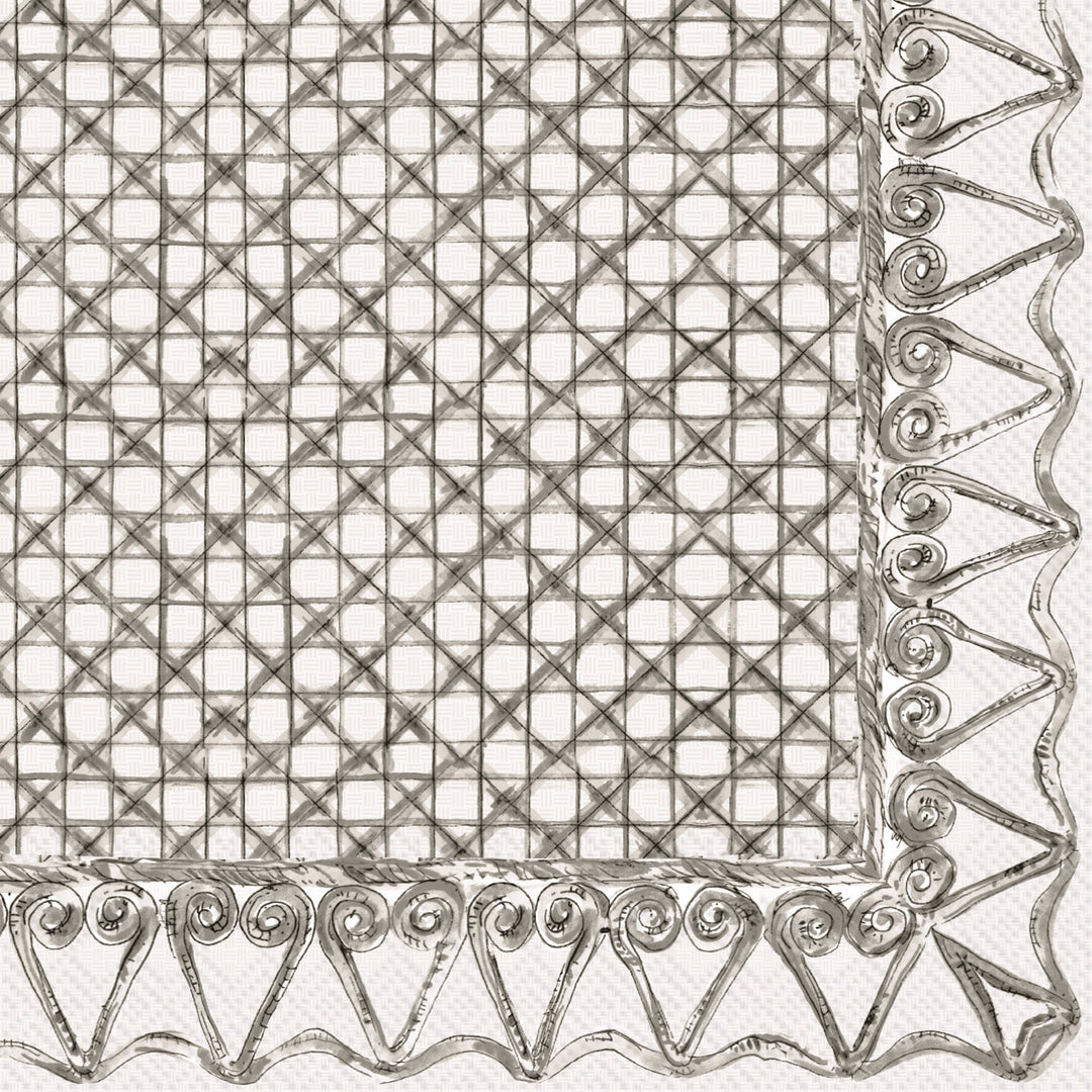 Botanical Cane silver Cocktail Napkin