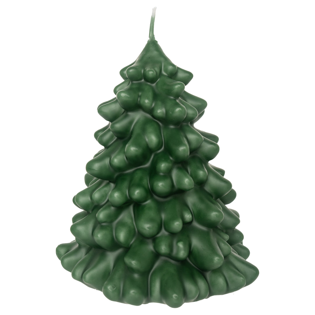 Green Spruce Tree Candle Small