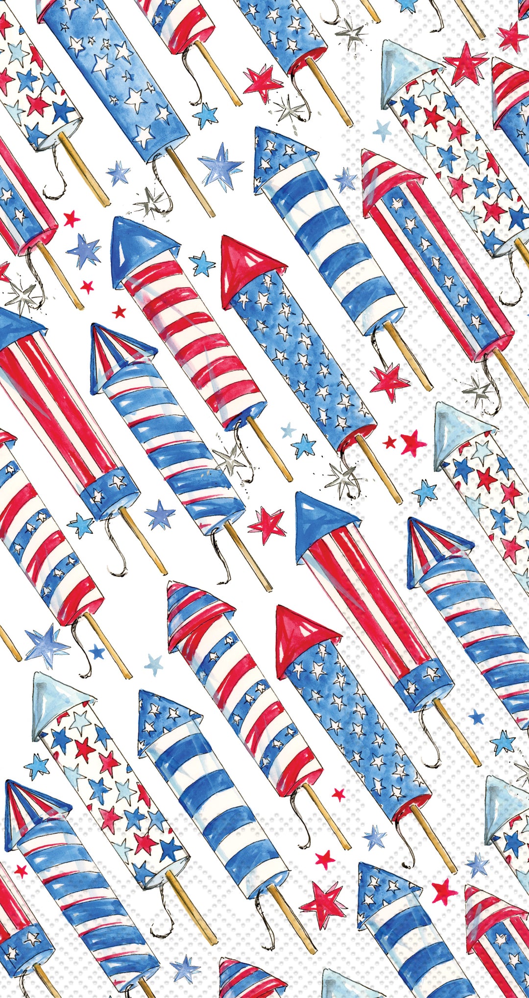 Patriotic Rockets Guest Towel