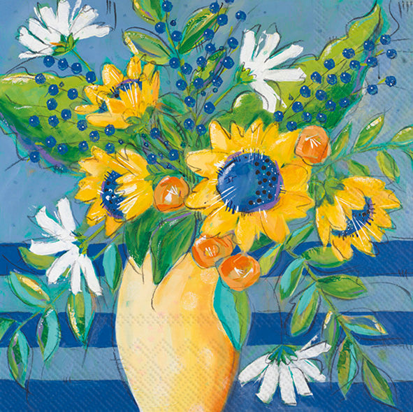 Floral Bursts Cocktail Napkin