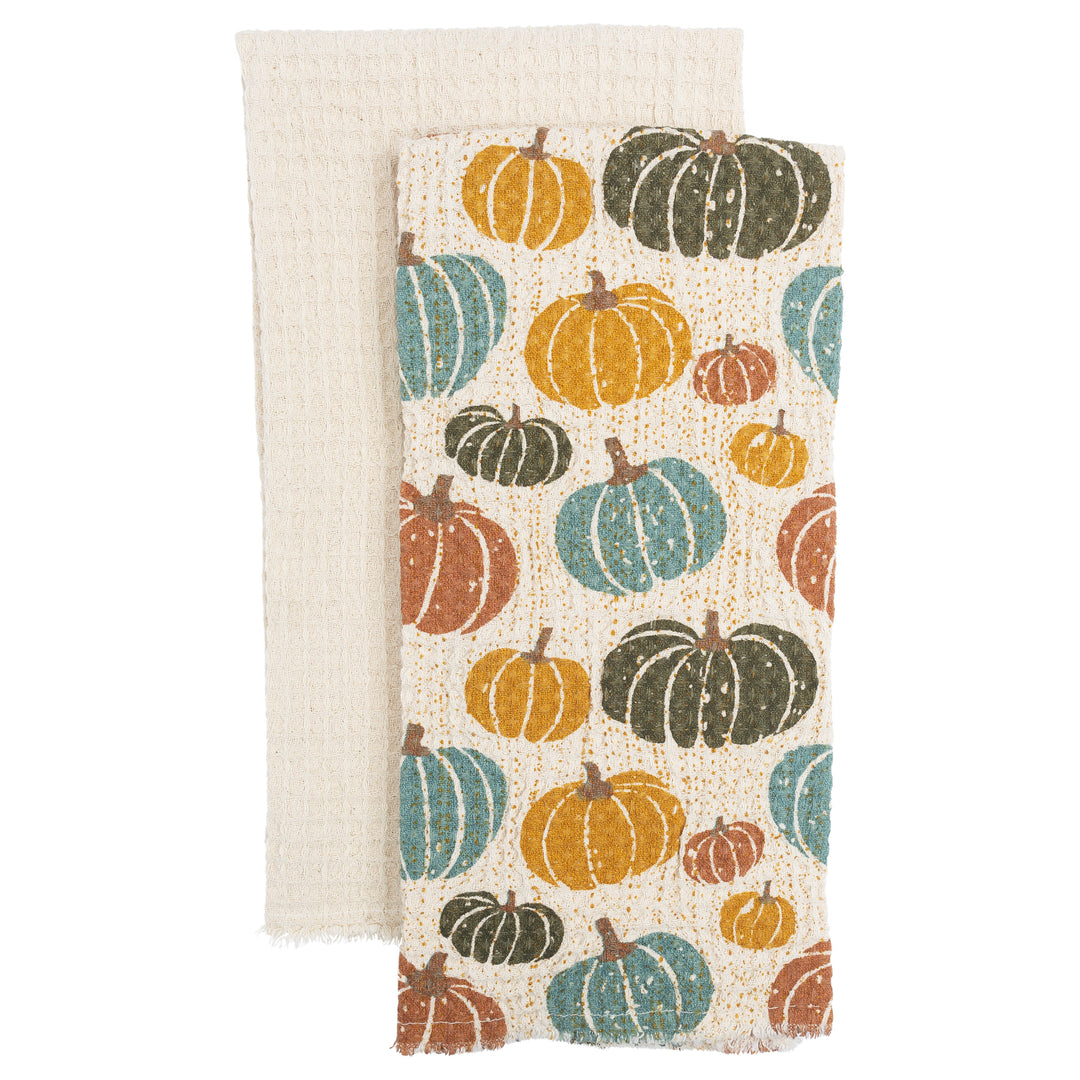 Pumpkin Harvest Tea Towel Set of 2